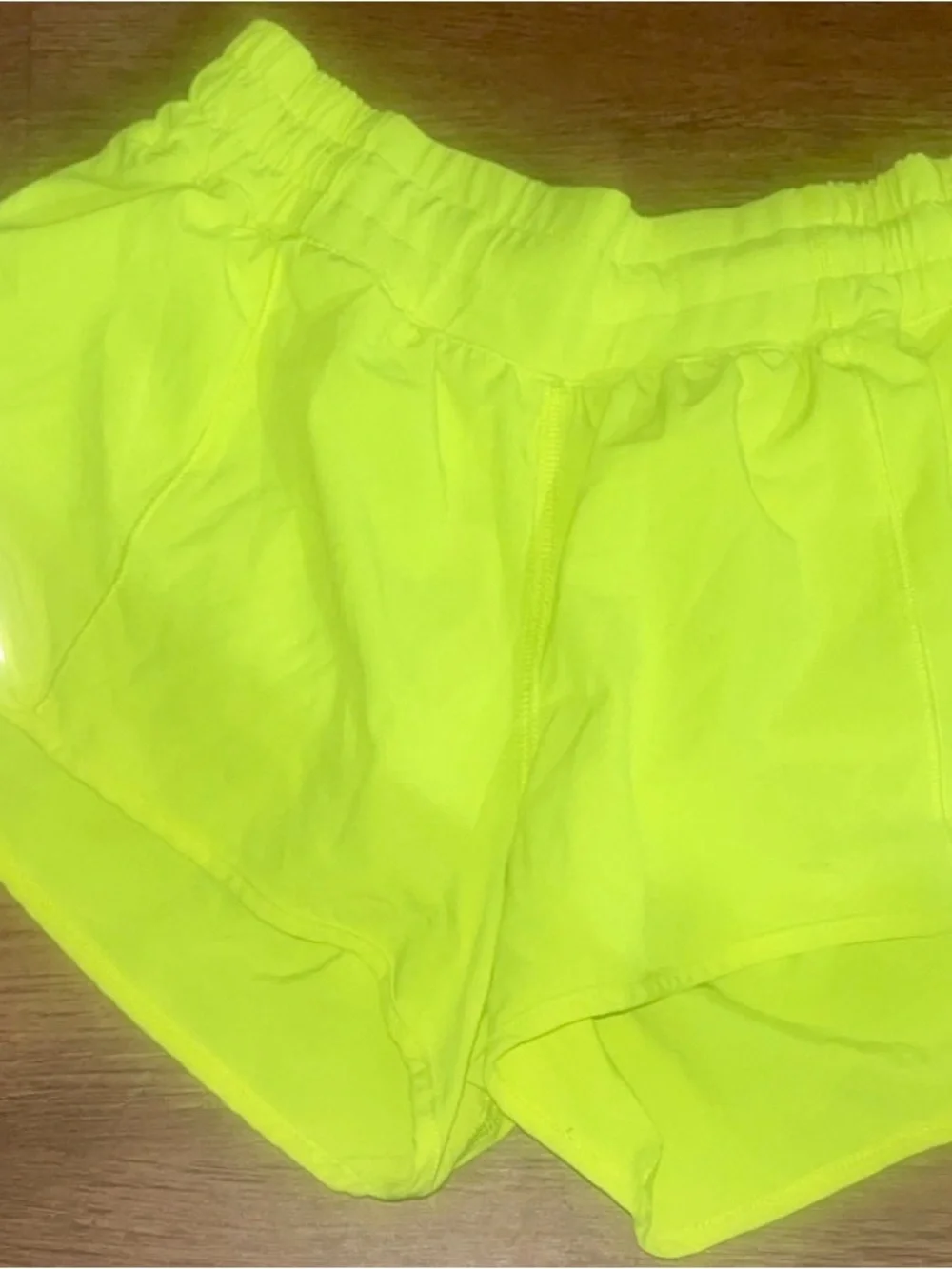 lululemon athletica Neon Yellow Running Shorts